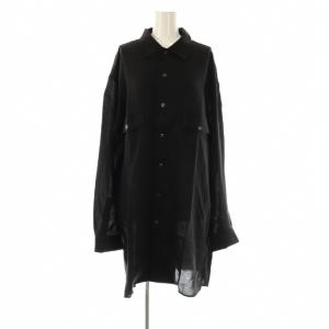 24AW CELLULOSE LAWN PANEL OPEN COLLAR SHIRT 2