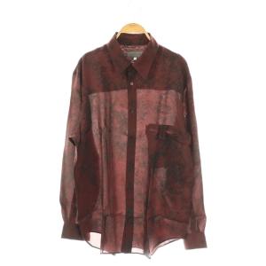 24AW 総柄 シャツ 長袖 2 ボルドー HO-B24-202 