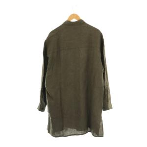 Yohji Yamamoto POUR HOMME 22SS リネン ストライプシャツ 2 グレー