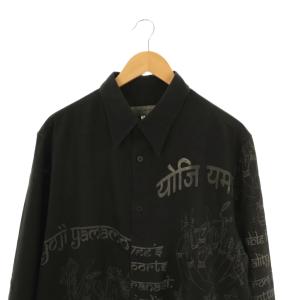 Yohji Yamamoto POUR HOMME 22AW BUJAY YY INDIA PRINT BLOUSE 3 ブラック オフホワイト