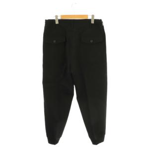 Yohji Yamamoto POUR HOMME HR-P92-118 20AW ウールギャバ裾リブロングパンツ 2 ブラック