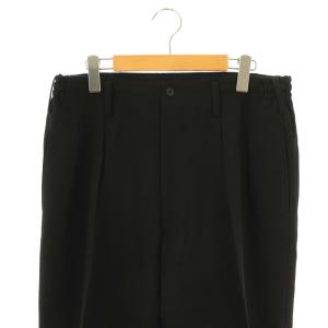 Yohji Yamamoto POUR HOMME HR-P92-118 20AW ウールギャバ裾リブロングパンツ 2 ブラック
