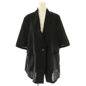 25SS シアータンブラー ハーフスリーブ ジャケット 五分袖 44 黒 ブラック /AT OS