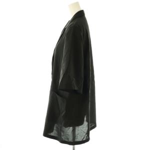 23区 25SS シアータンブラー ハーフスリーブ ジャケット 五分袖 44 黒 ブラック /AT OS