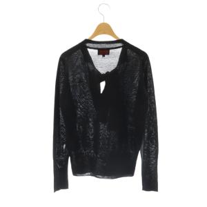 Vivienne Westwood RED LABEL リボンニット カットソー プルオーバー 3 黒 ブラック オーブ刺繍 /CX OS