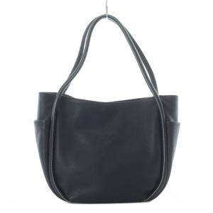 ハンドバッグ ミニトート レザー 本革 ネイビー 紺 /RI OS