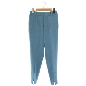 24SS ライトスラブテーパードスリットパンツ スラックス 34 青 ブルー /AT OS