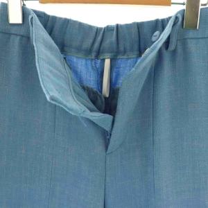 ANAYI 24SS ライトスラブテーパードスリットパンツ スラックス 34 青 ブルー /AT OS