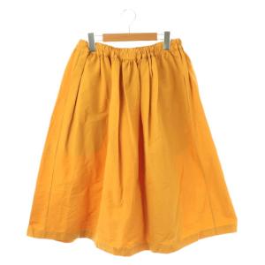 フレアスカート ミモレ ロング 36 黄 イエロー /AT OS