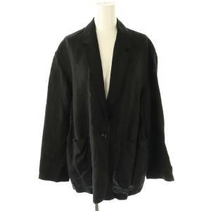リネンレーヨンテーラードジャケット 38 ブラック /DO OS