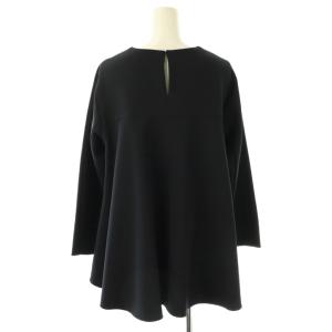 TOMORROWLAND ドライダブルクロス クルーネックプルオーバー ブラウス 長袖 36 紺 ネイビー /AT OS