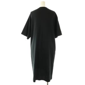 HYKE SHORT-SLV DRESS ワンピース マキシ ロング 半袖 2 黒 ブラック /AT OS