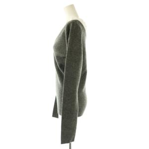 CLANE 25AW FRILL V NECK KNIT TOPS 2 グレー ホワイト