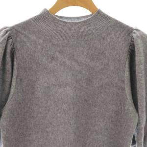 CELFORD カシミヤペプラムニットプルオーバー セーター 半袖 36 グレー /DF OS