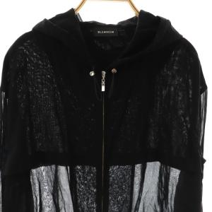 BLENHEIM コットンボイルシアーパーカー ブルゾン ジャケット ジップアップ S 黒 /NR OS