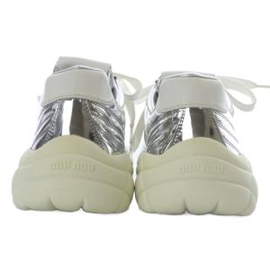 miumiu ボリュームソール メタリックスニーカー 36.5 シルバーカラー