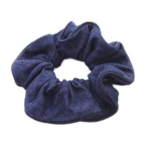 デニムシュシュ ヘアゴム 紺 ネイビー /SR