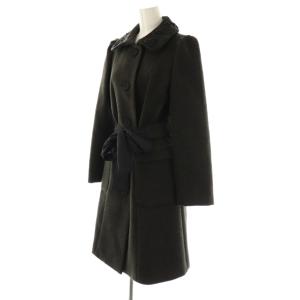 TO BE CHIC ウールコート ラウンドカラー ロング 40 グレー /AT OS