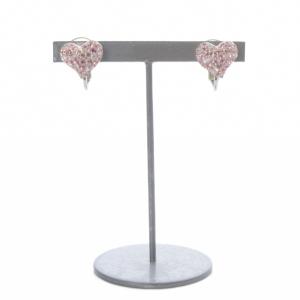 SV ハートイヤリング ピンク シルバー色 /SR