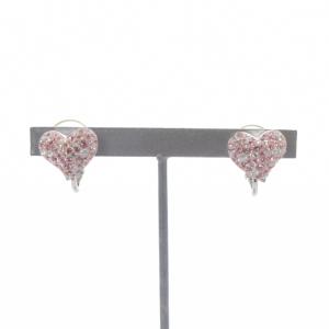 SWAROVSKI SV ハートイヤリング ピンク シルバー色 /SR