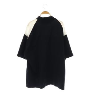ALMOSTBLACK COLOR BLOCK BIG PRINT TEE WHITE 半袖Tシャツ カットソー モックネック