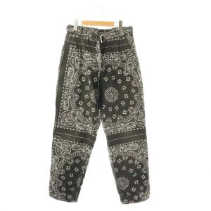 22-02691MBandana Print Pantsパンツ ストレート ペイズリー柄 ジッパーフライ