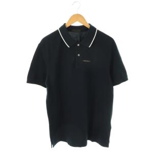 SJN256 鹿の子 ラバーロゴ ポロシャツ XXL ネイビー