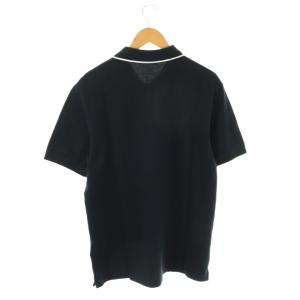 PRADA SJN256 鹿の子 ラバーロゴ ポロシャツ XXL ネイビー