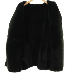 MACPHEE 25AW フェイクムートン リバーシブルショートコート 36 ブラック