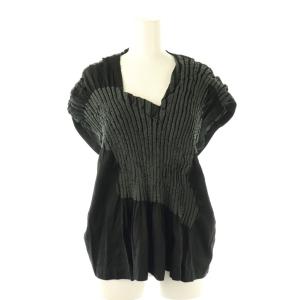 IM31FJ525 ノースリーブプルオーバー カットソー 半袖 2 ブラック グレー /ES OS SH