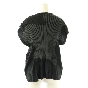 ISSEY MIYAKE IM31FJ525 ノースリーブプルオーバー カットソー 半袖 2 ブラック グレー /ES OS SH