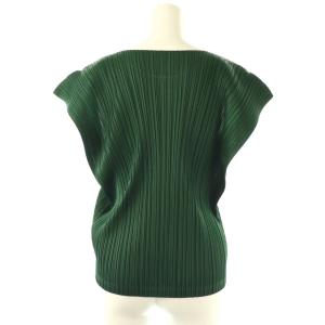 PLEATS PLEASE ISSEY MIYAKE イッセイミヤケ PP41JK132 ノースリーブカットソー プリーツ 3 ダークグリーン