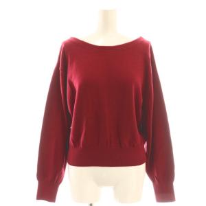 24AW 前後2wayハートボタンニット カットソー 2 レッド /DO OS SH