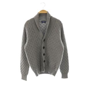ショールカラーウールニットカーディガン 44 グレー /DF OS