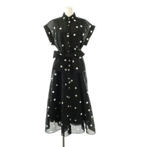25AW オーガンドットワンピース 2 ブラック ホワイト