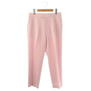 PL/WO ツイルテーパードパンツ スラックス タック 40 ピンク /AT OS