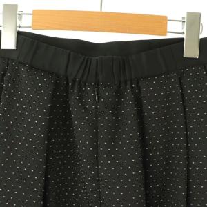 IENA DOTジャガードタックスカート フレア マキシ ロング ドット 40 黒 ブラック /AT OS