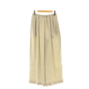 リネンライクリラックスワイドゴムトラウザー パンツ イージー 34 ベージュ /CX OS