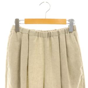 ENFOLD リネンライクリラックスワイドゴムトラウザー パンツ イージー 34 ベージュ /CX OS