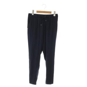 シルクサテンドロストパンツ パンツ テーパード ネイビー 紺 /CX OS