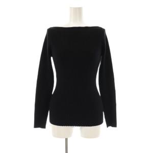 パールボタンリブニット カットソー 長袖 1 ブラック /DO OS