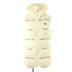 ナイロンタスラン ストレッチリップ 中綿フルジップベスト ゴルフウェア 1 ホワイト ブラック /ES