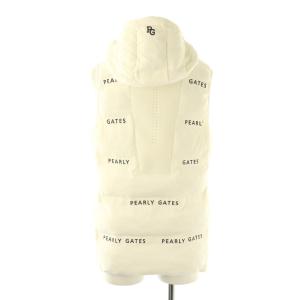 PEARLY GATES ナイロンタスラン ストレッチリップ 中綿フルジップベスト ゴルフウェア 1 ホワイト ブラック /ES