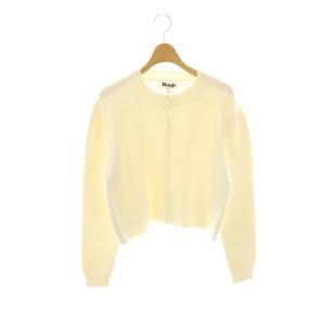 Justin アンゴラ混カーディガン 38 オフホワイト /DO OS