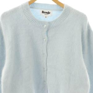 Rouge Justin アンゴラ混カーディガン 38 ライトブルー /DO OS