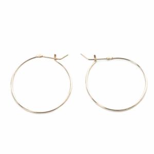 agete フープピアス K10 イエローゴールド /SR