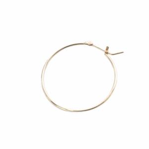 agete フープピアス K10 イエローゴールド /SR