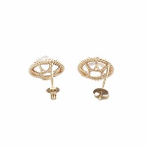 agete クォーツ ピアス K10 イエローゴールド /SR