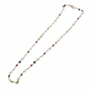 ネックレス フェイクパール ココマーク マルチカラー A16K