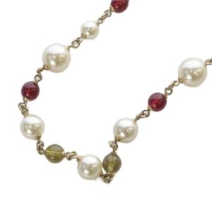 CHANEL ネックレス フェイクパール ココマーク マルチカラー A16K